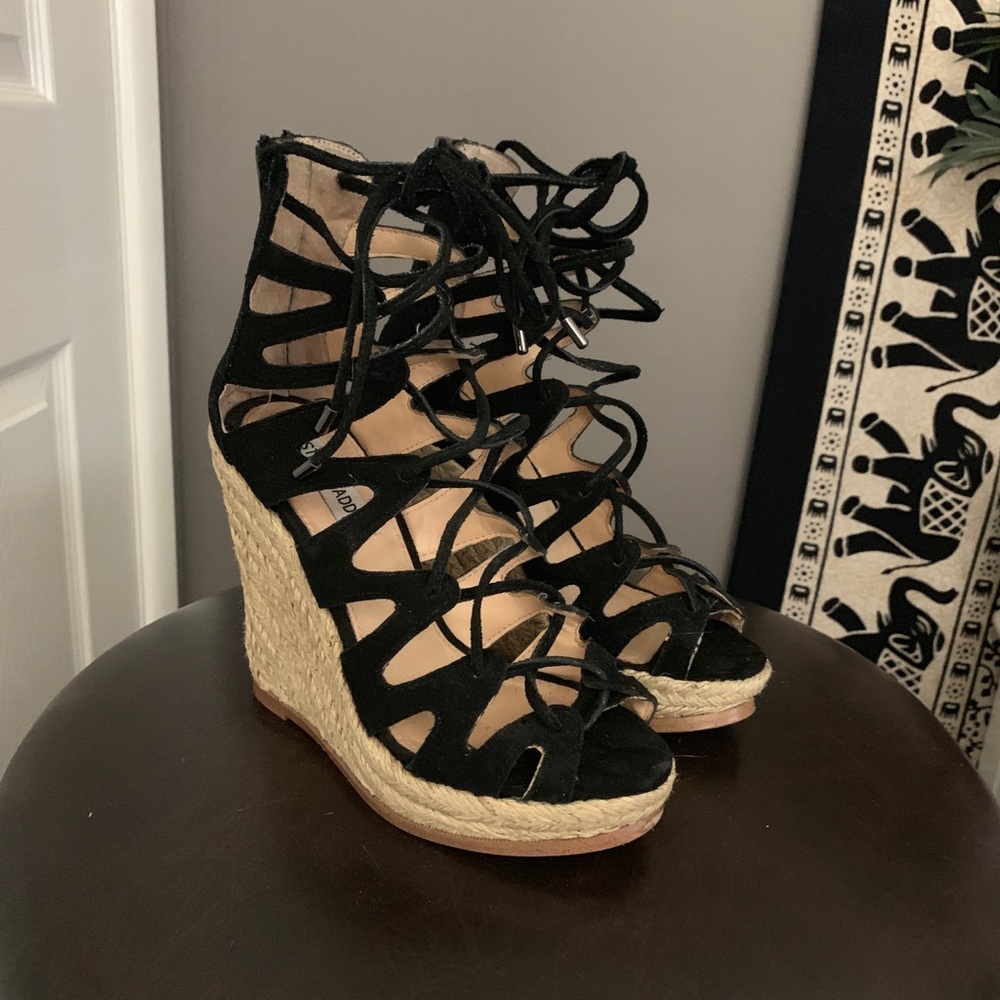 Steve Madden strappy wedges